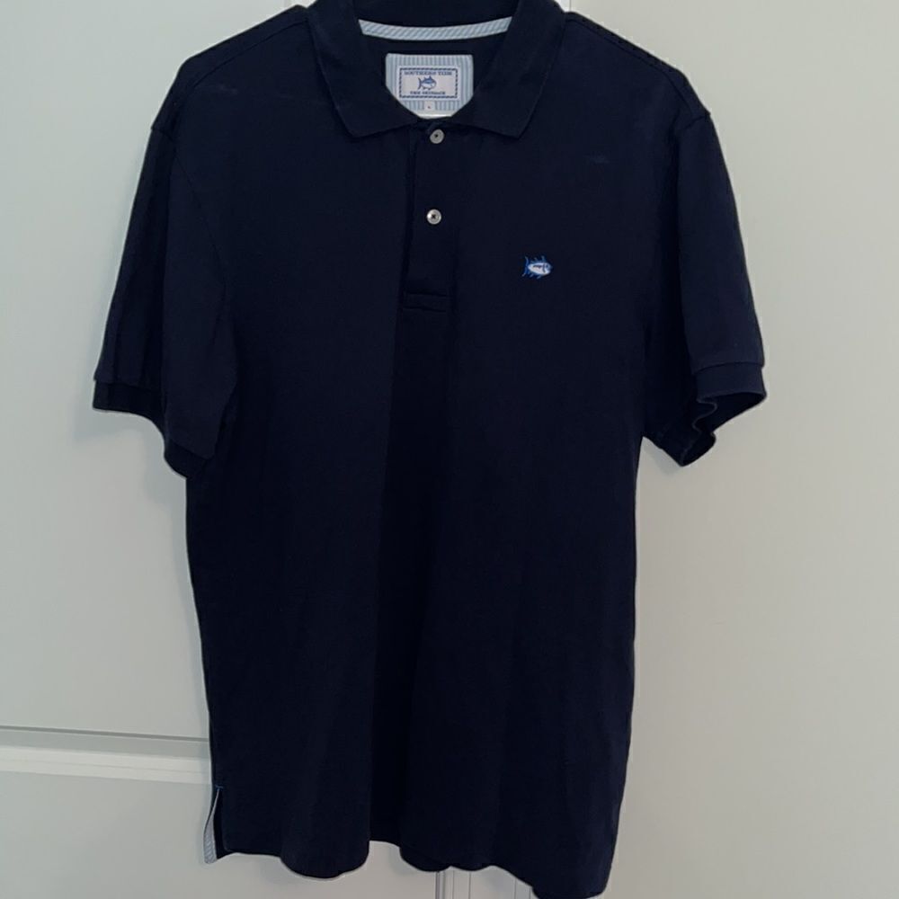 Southern Tide Skipjack Tuna Golf Polo Shirt L Navy Blue